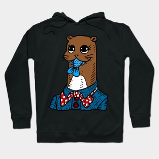 office otter, cute otter art. Hoodie